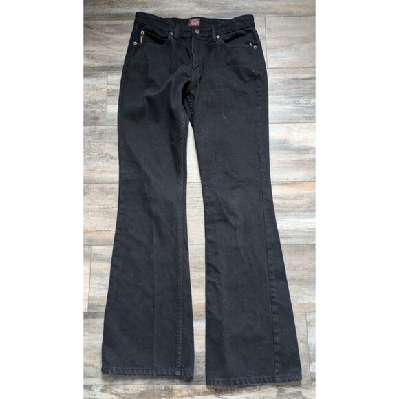 Bongo Jeans Women's 6 Black Flare Leg 32" Inseam Tall Long - Picture 1 of 6